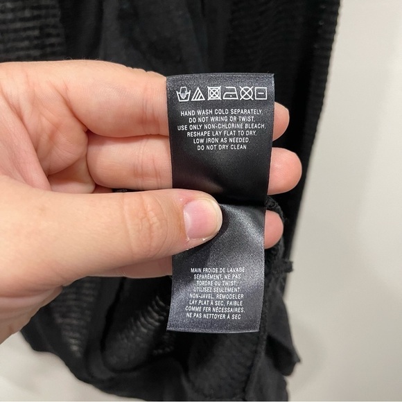 Anthropologie Vanessa Virginia Black Cavern Open Front Cardigan Casual Small - Picture 7 of 11